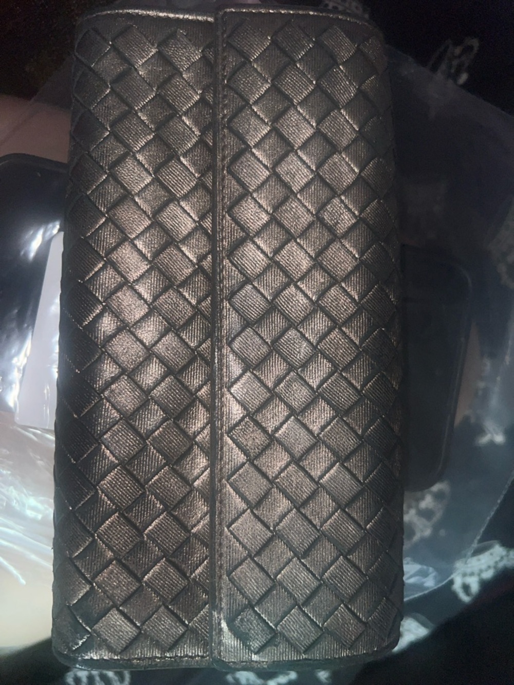 Bottega Veneta Black Intrecciato Leather Wallet